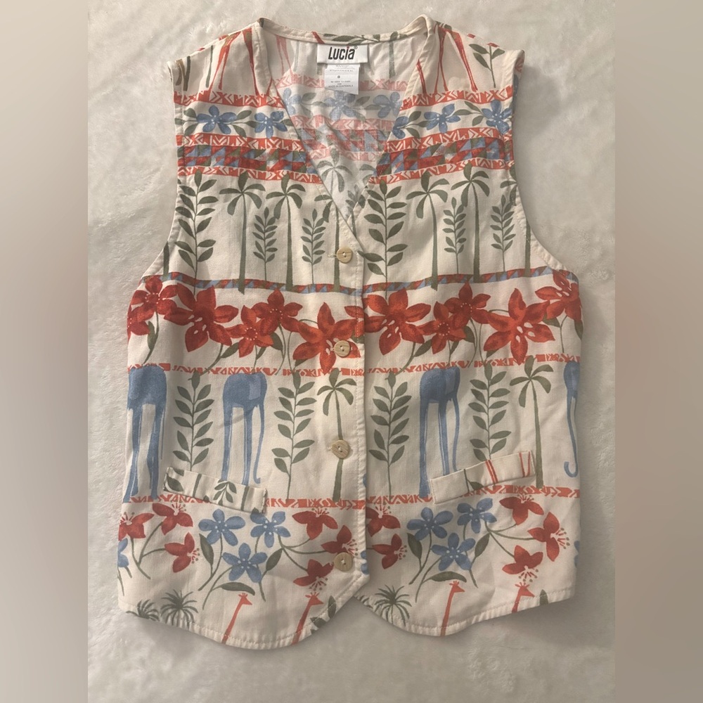Lucia Floral Elephant Vest